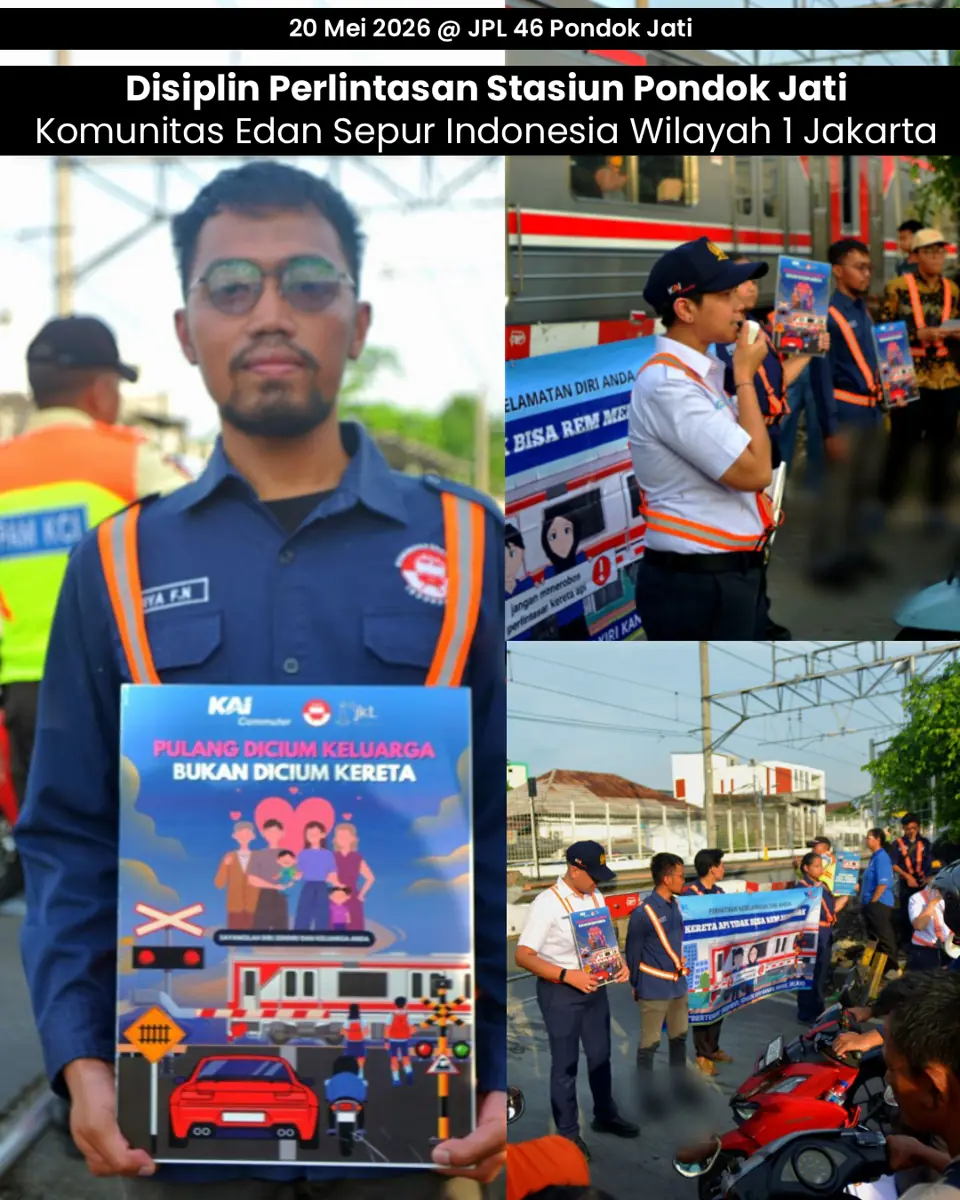 Kampanye keselamatan perlintasan di Pondok Jati