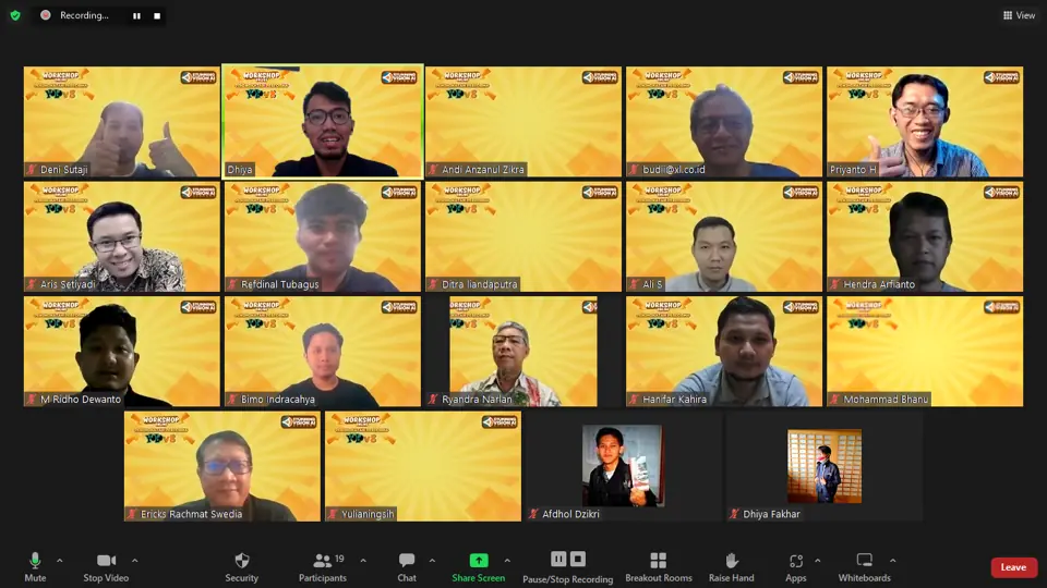 Tangkapan layar peserta Zoom